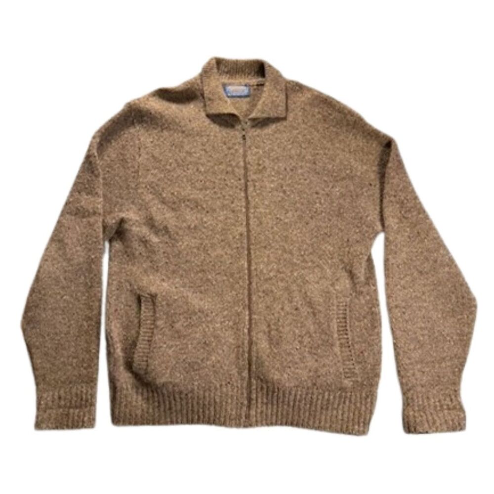 Vintage Pendleton USA Virgin Wool Full Zip Sweater Men's L